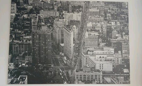 Groot canvas 200 x 140 IKEA premiar Flatiron Building NY, Ophalen, 200 cm, 140 cm