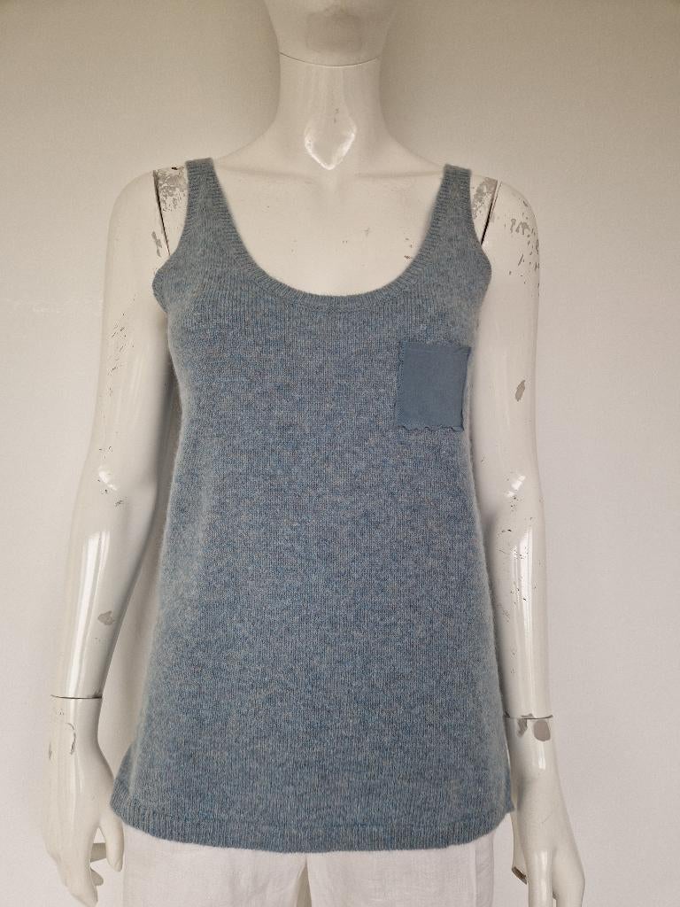 Humanoid luxe alpaca/merino top. Maat S. Blauw gemêleerd., Humanoid, Blauw, Nijmegen, Verhip-vintage.nl