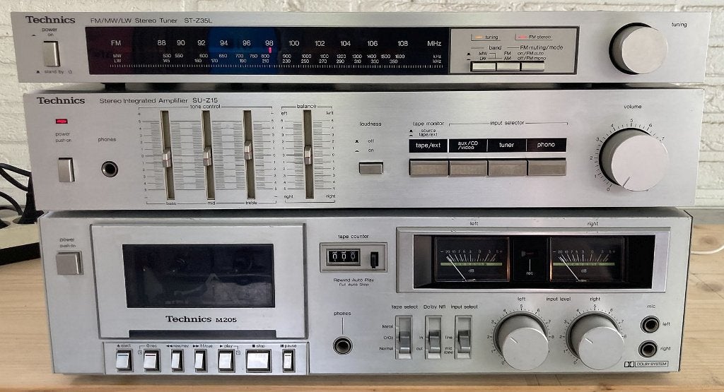 Technics Vintage Hifi Set – SU-Z15 + ST-Z35L + RS-M205, Tuner of Radio, Losse componenten, Zo goed als nieuw, Ophalen