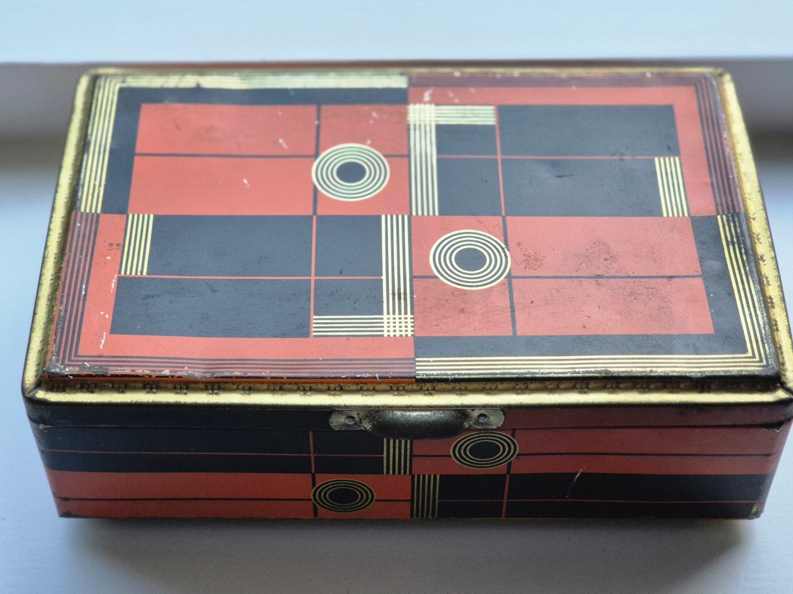 Van Melle's Jugendstil Art deco blik, Verzamelen, Ophalen of Verzenden, Gebruikt, Overige