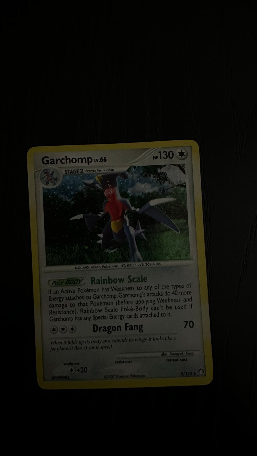 Garchomp Lv.66 Pokémon Kaart - Zeldzaam Verzamelobject, Ophalen of Verzenden, Gebruikt, Losse kaart