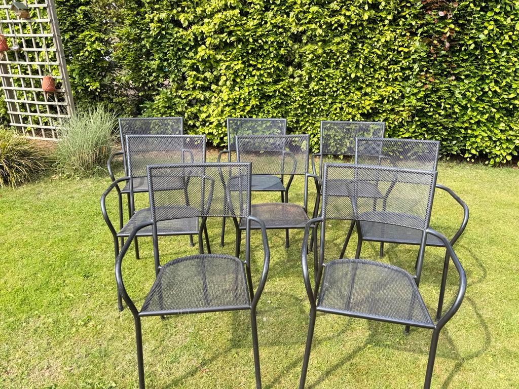 8 stalen tuinstoelen van het merk Kettler, Ophalen, Overige materialen, Gebruikt, 8 zitplaatsen