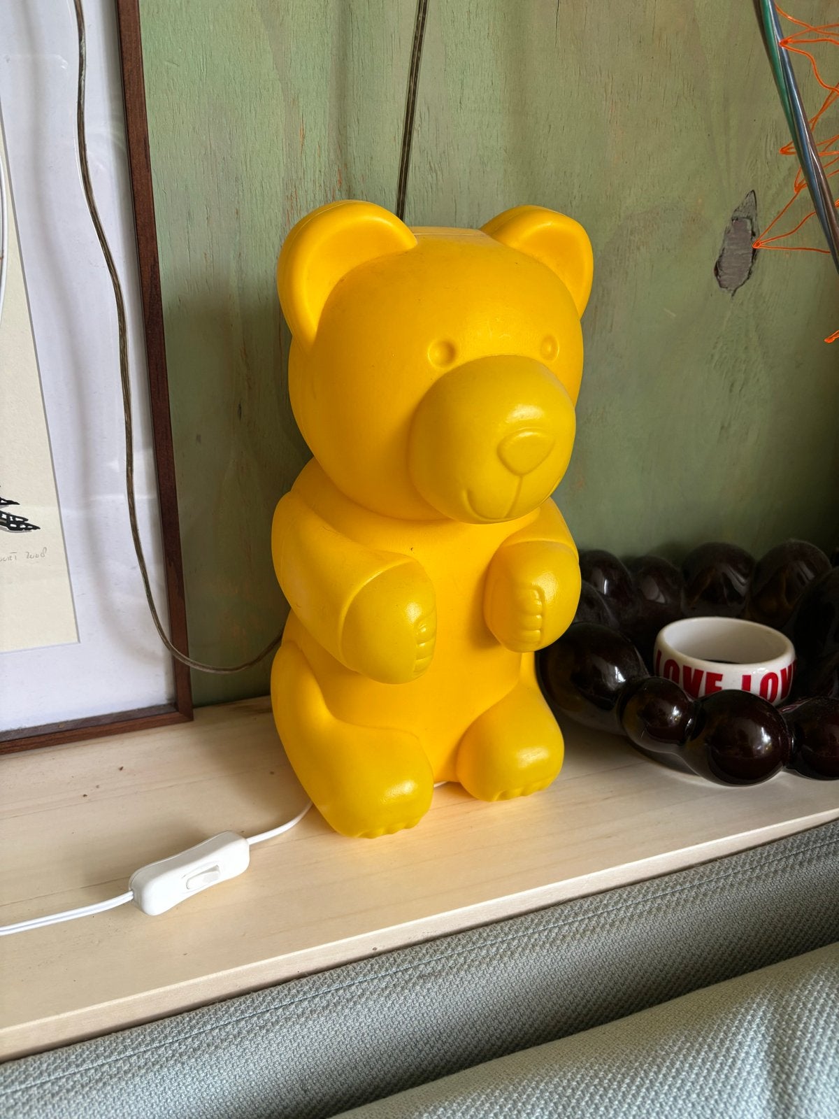 Gele Gummy Bear Lamp  vintage messow popart nineties, Ophalen of Verzenden, Zo goed als nieuw
