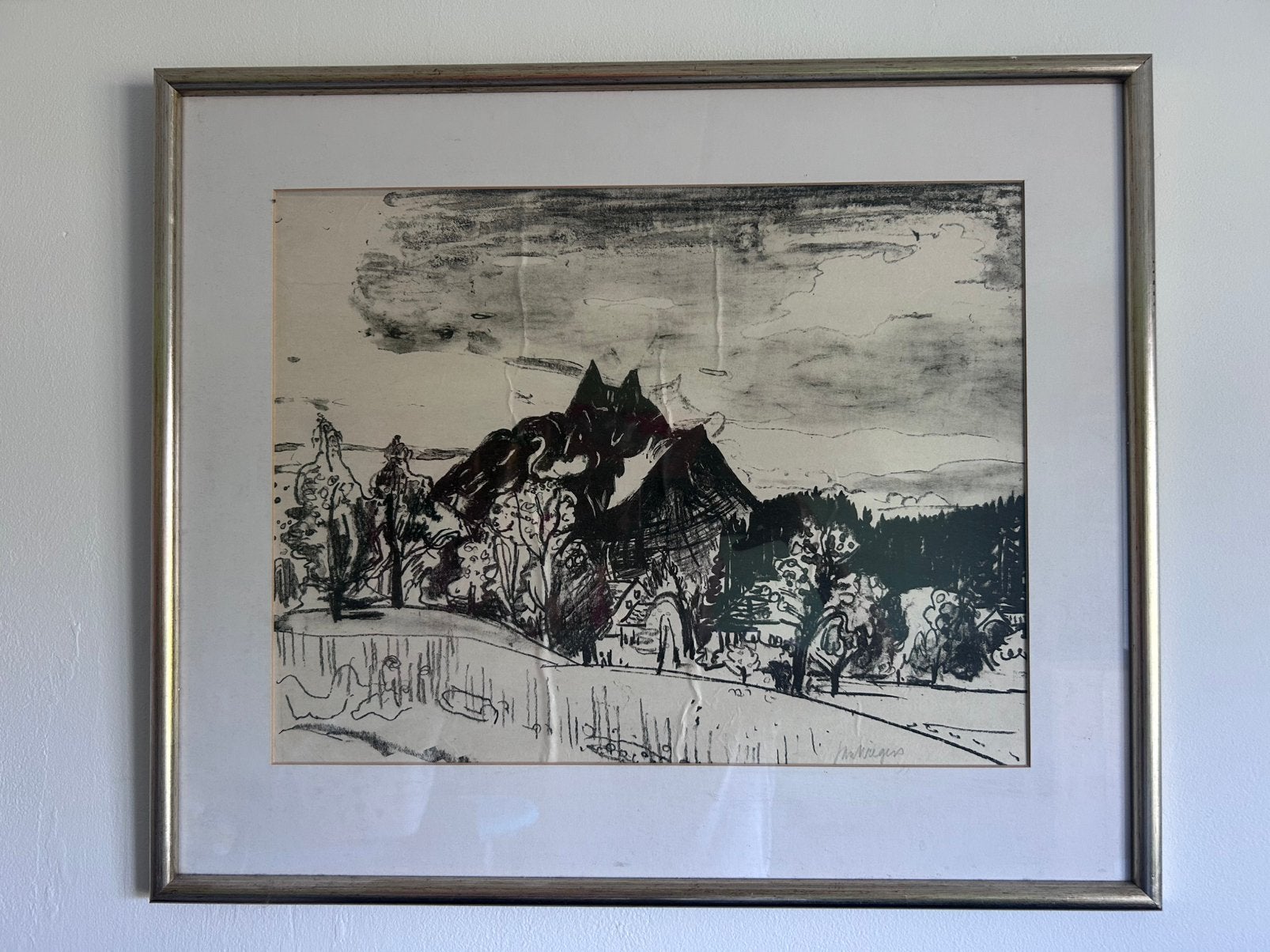 Jan Wiegers De Ploeg litho gesigneerd in potlood, Antiek en Kunst, Ophalen of Verzenden