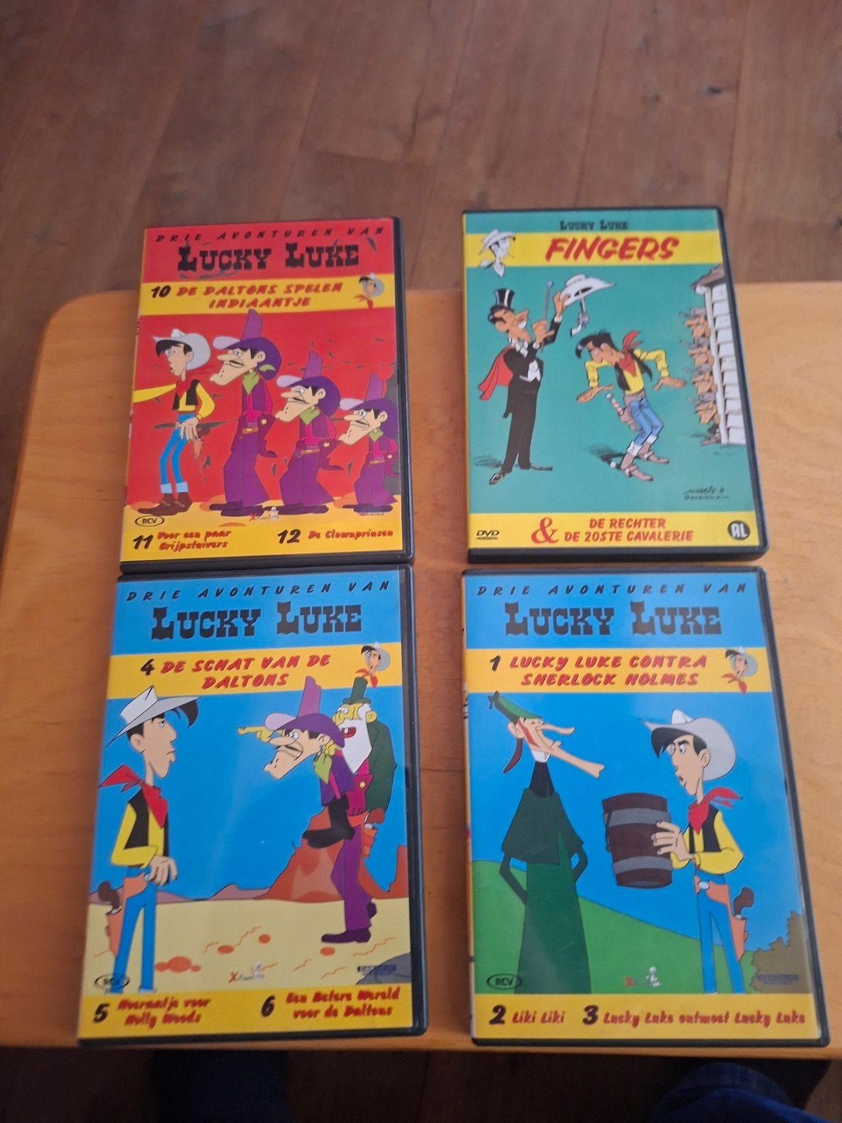 4 Lucky Luke DVD's - Collectie, Europees, Gebruikt, Tekenfilm, Alle leeftijden