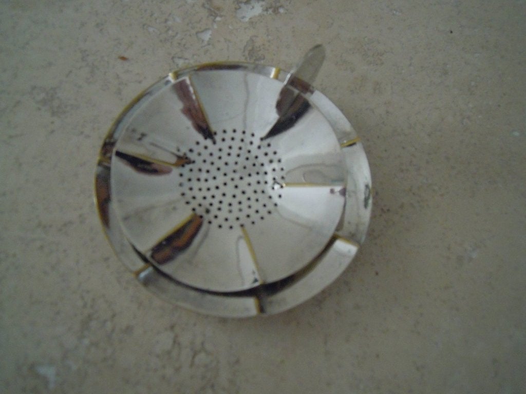 Verzilverd Theezeefje, Antiek en Kunst, Ophalen of Verzenden, Zilver