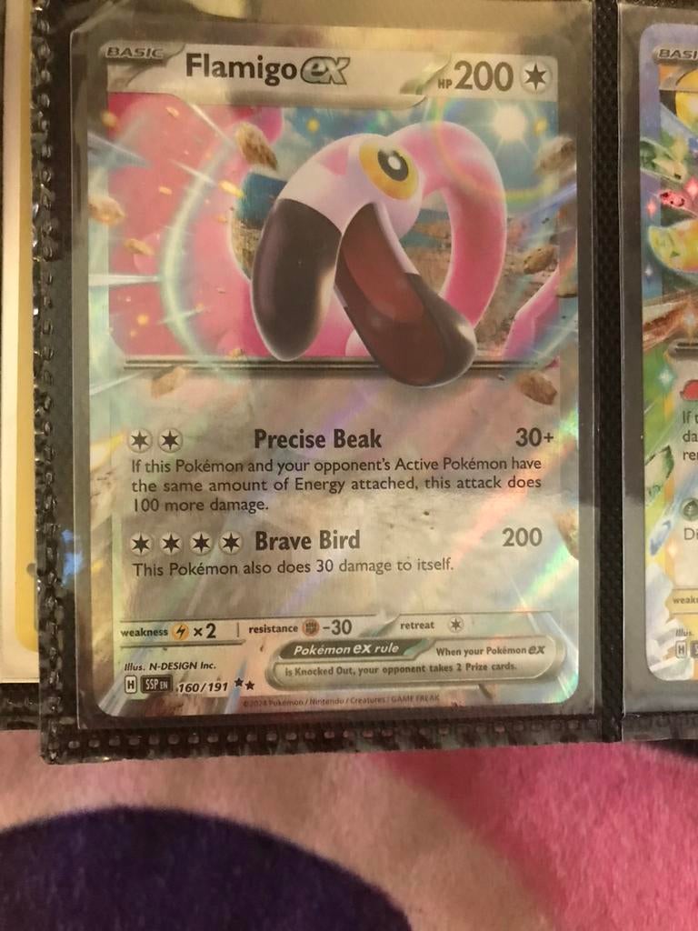 Flamigo ex Pokémon kaart 160/191, Ophalen of Verzenden, Zo goed als nieuw, Losse kaart, Foil