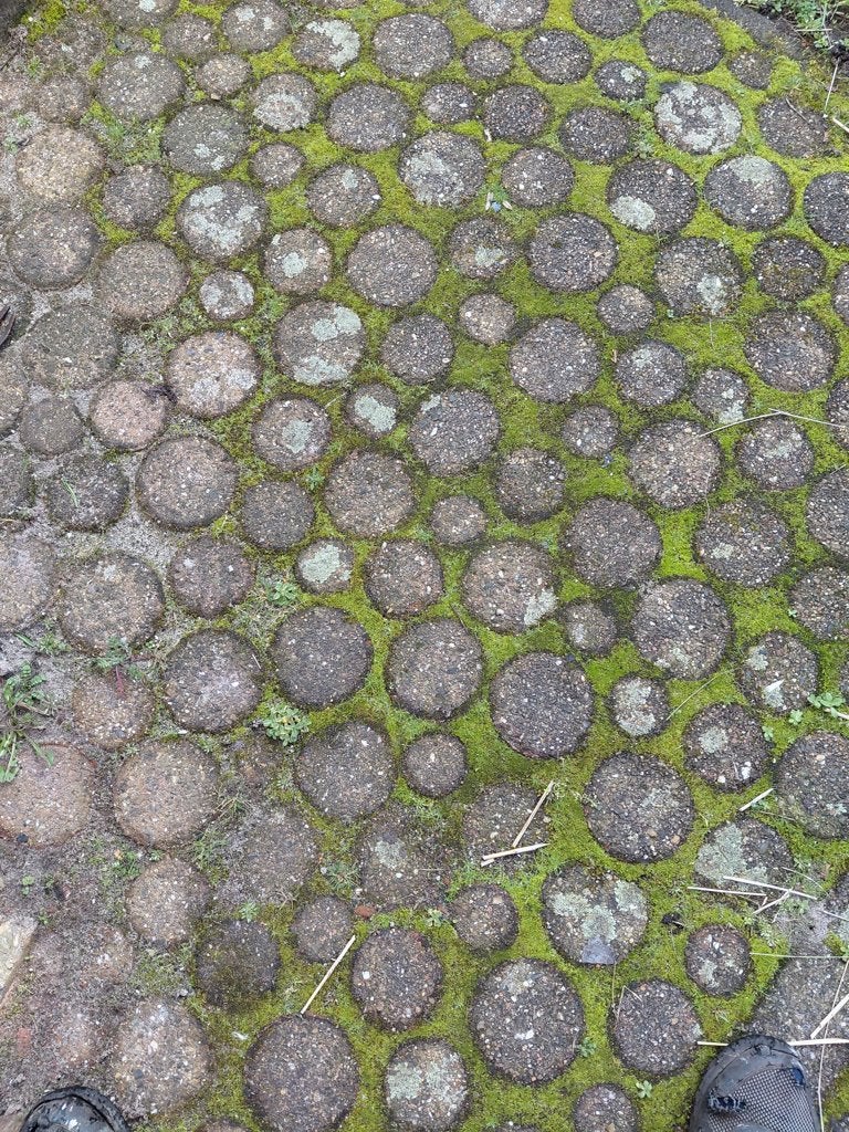 Ronde en ovale klinkers GRATIS, Tuin en Terras, Ophalen, Gebruikt, Beton, Klinkers