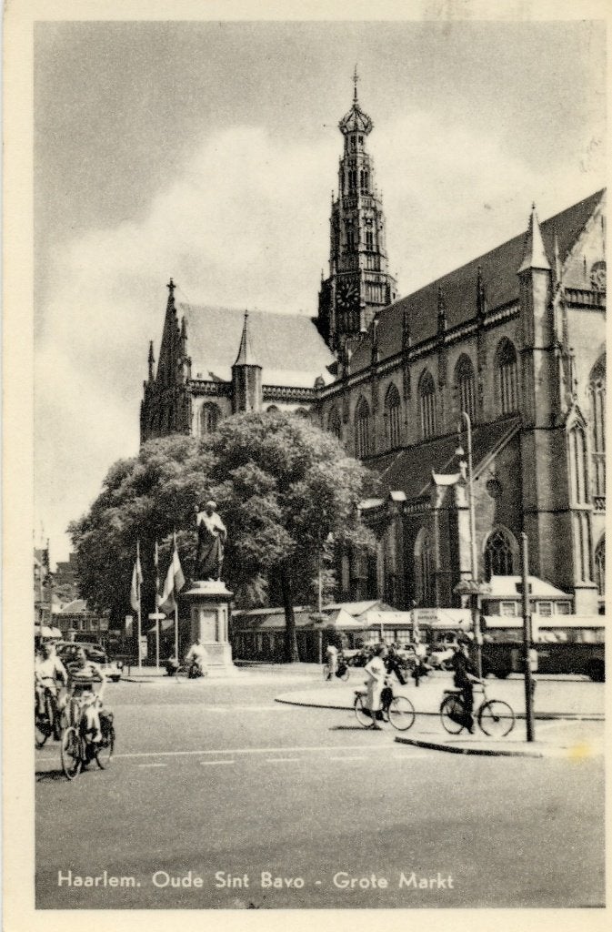 Haarlem Oude Sint Bravo Grote Markt, Verzenden, 1940 tot 1960, Gelopen, Noord-Holland