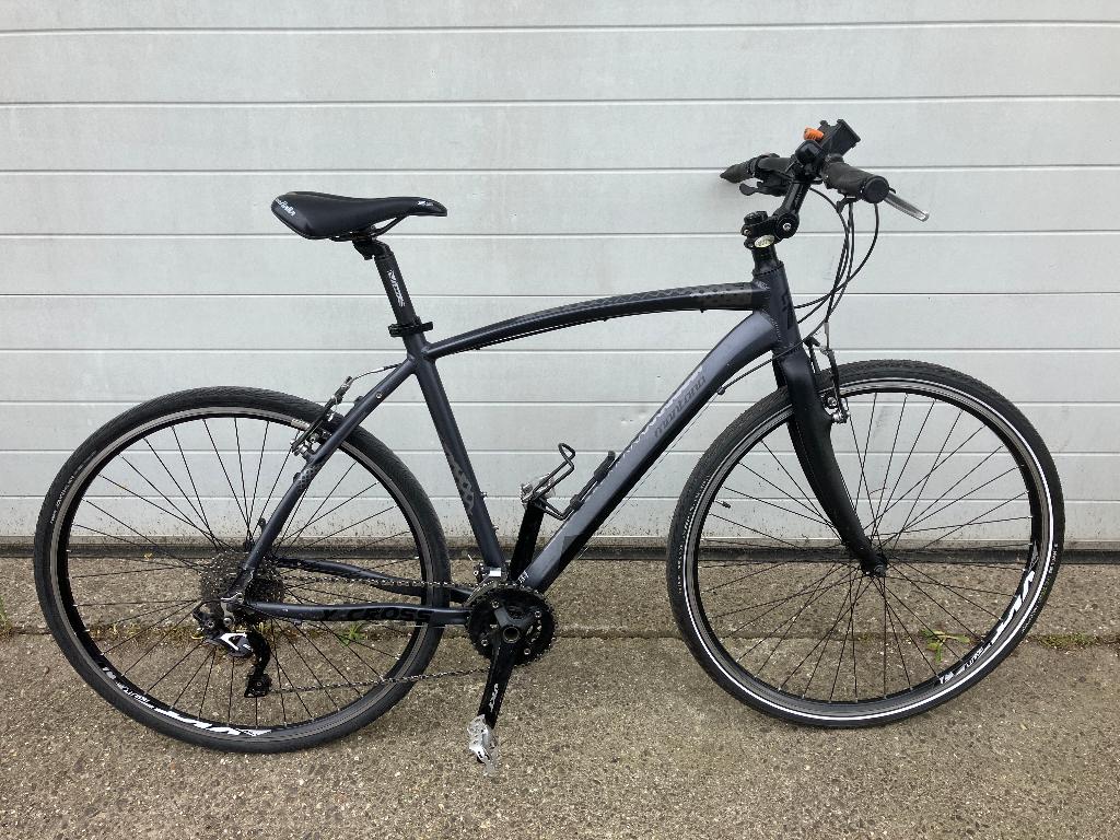 Montana hybride herenfiets, Gebruikt, Velgrem, Versnellingen, 53 tot 57 cm