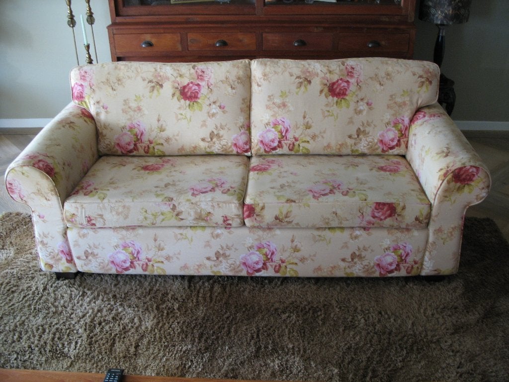 LAATSTE WEEK ! !  Gebloemde bank, Huis en Inrichting, Ophalen, Klassiek/Modern, Driepersoons, 75 tot 100 cm
