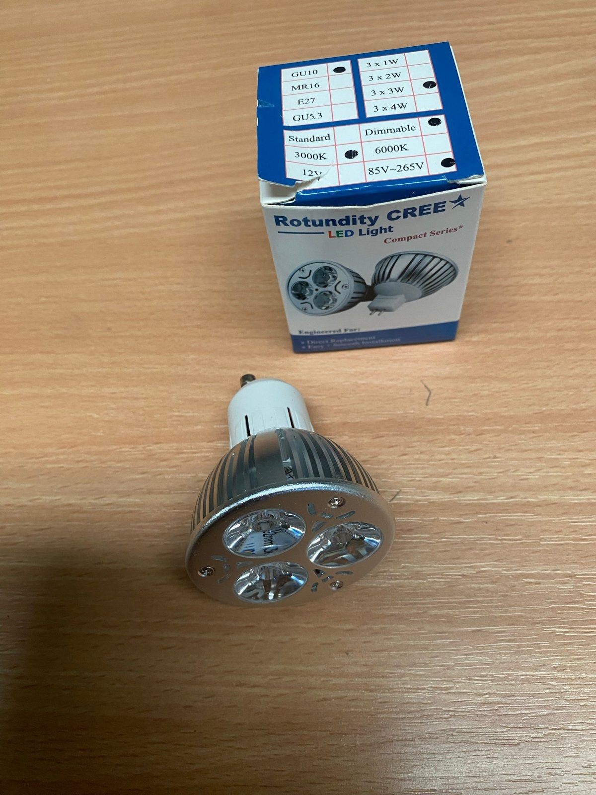 Dimbare GU10 LED Lamp 3x3W 3000K - Afhalen Roermond, Huis en Inrichting, Ophalen, Led-lamp, GU10, Dimbaar