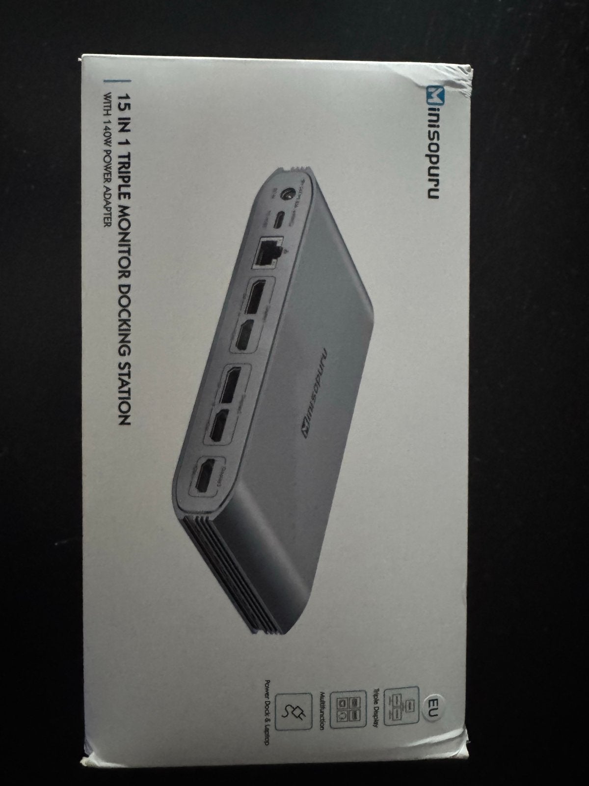 Minisopuru 15-in-1 Triple Monitor Docking Station, Ophalen of Verzenden, Nieuw, Docking station, Laptop