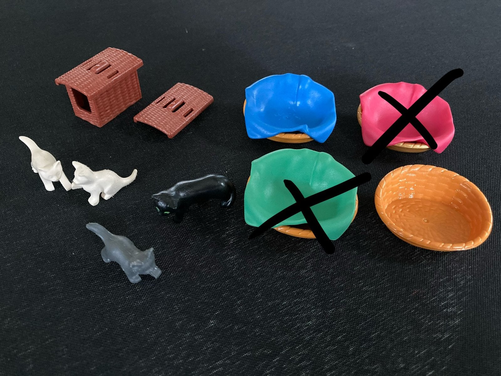 Playmobil poezen, kattenmand ed…, Ophalen of Verzenden, Zo goed als nieuw