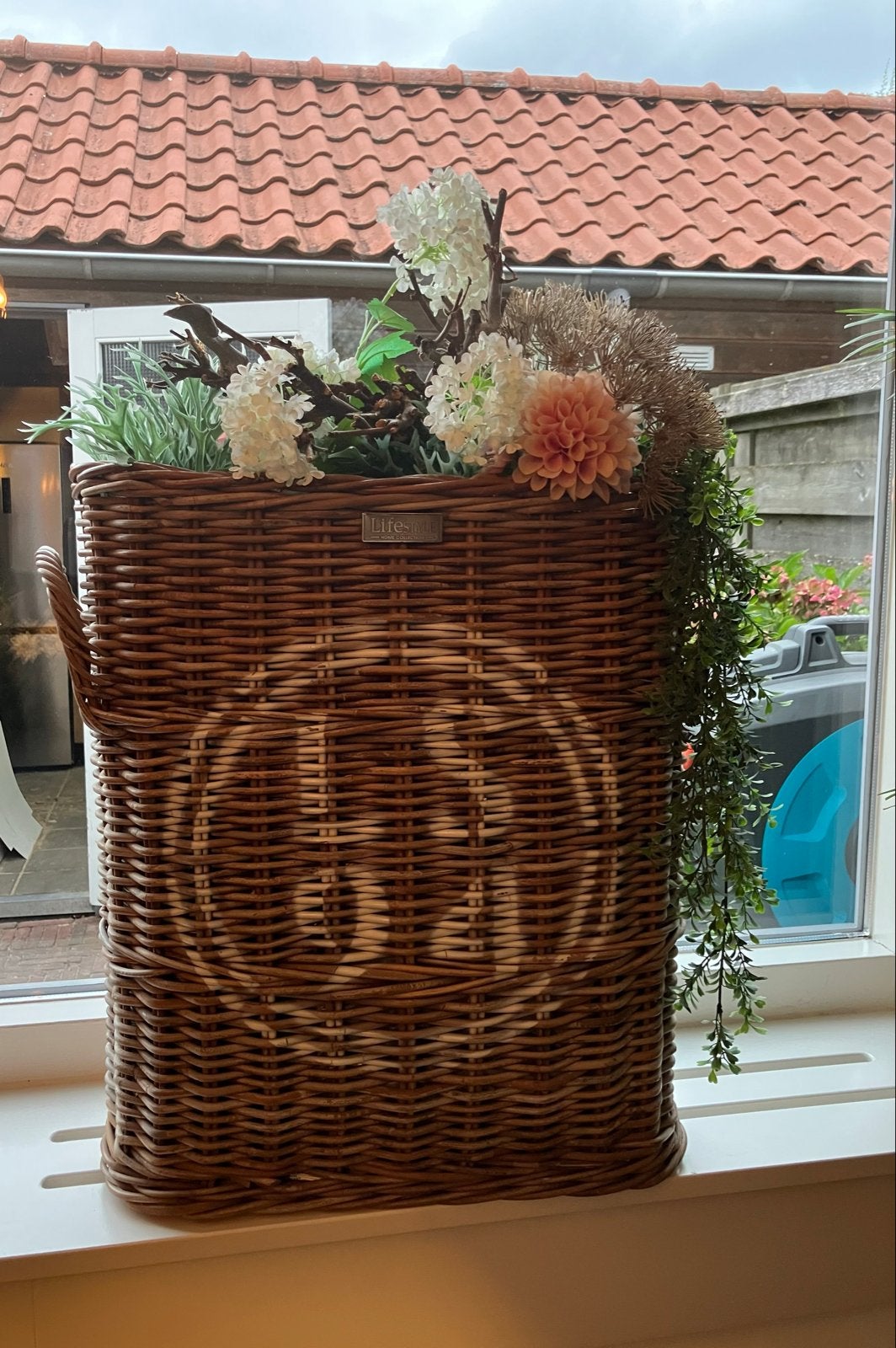 Decoratieve opgemaakte rieten manden met handvaten, Ophalen of Verzenden
