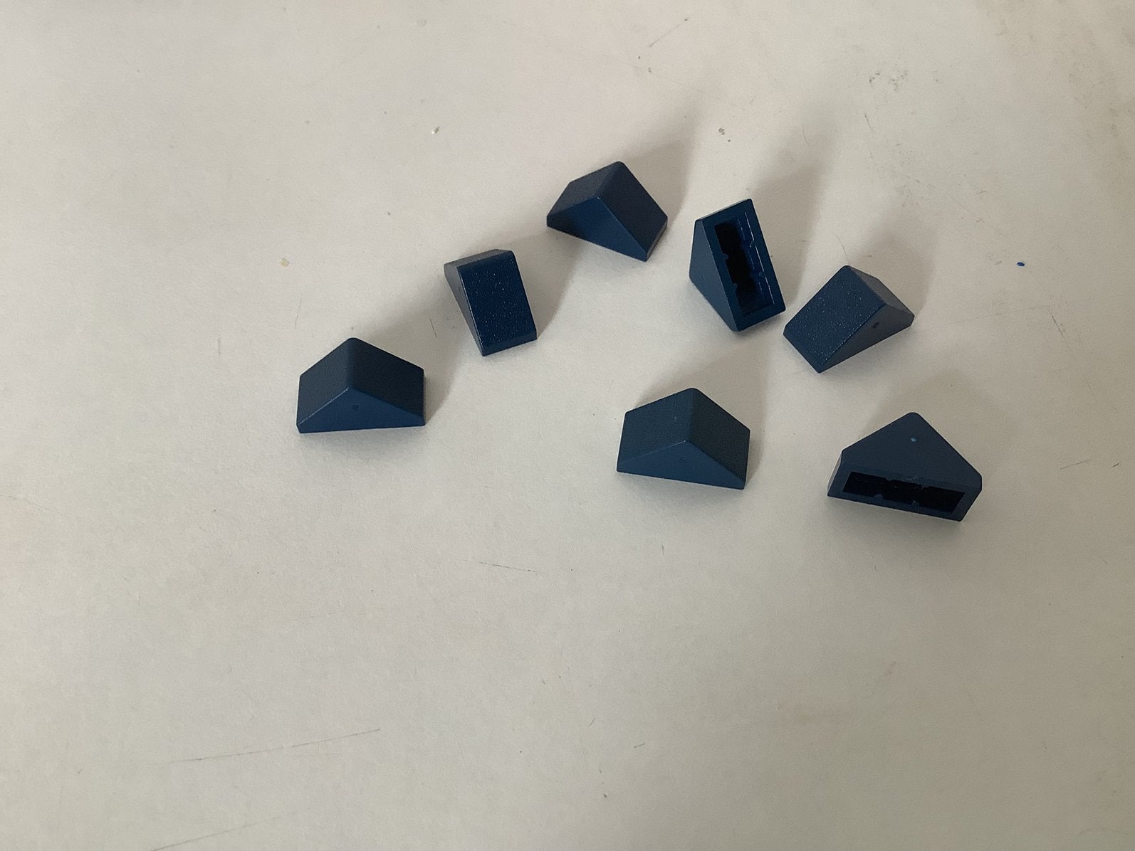 Lego dakpan nokpan 45 2x1 dubbel donker blauw, Ophalen of Verzenden, Gebruikt, Losse stenen, Lego