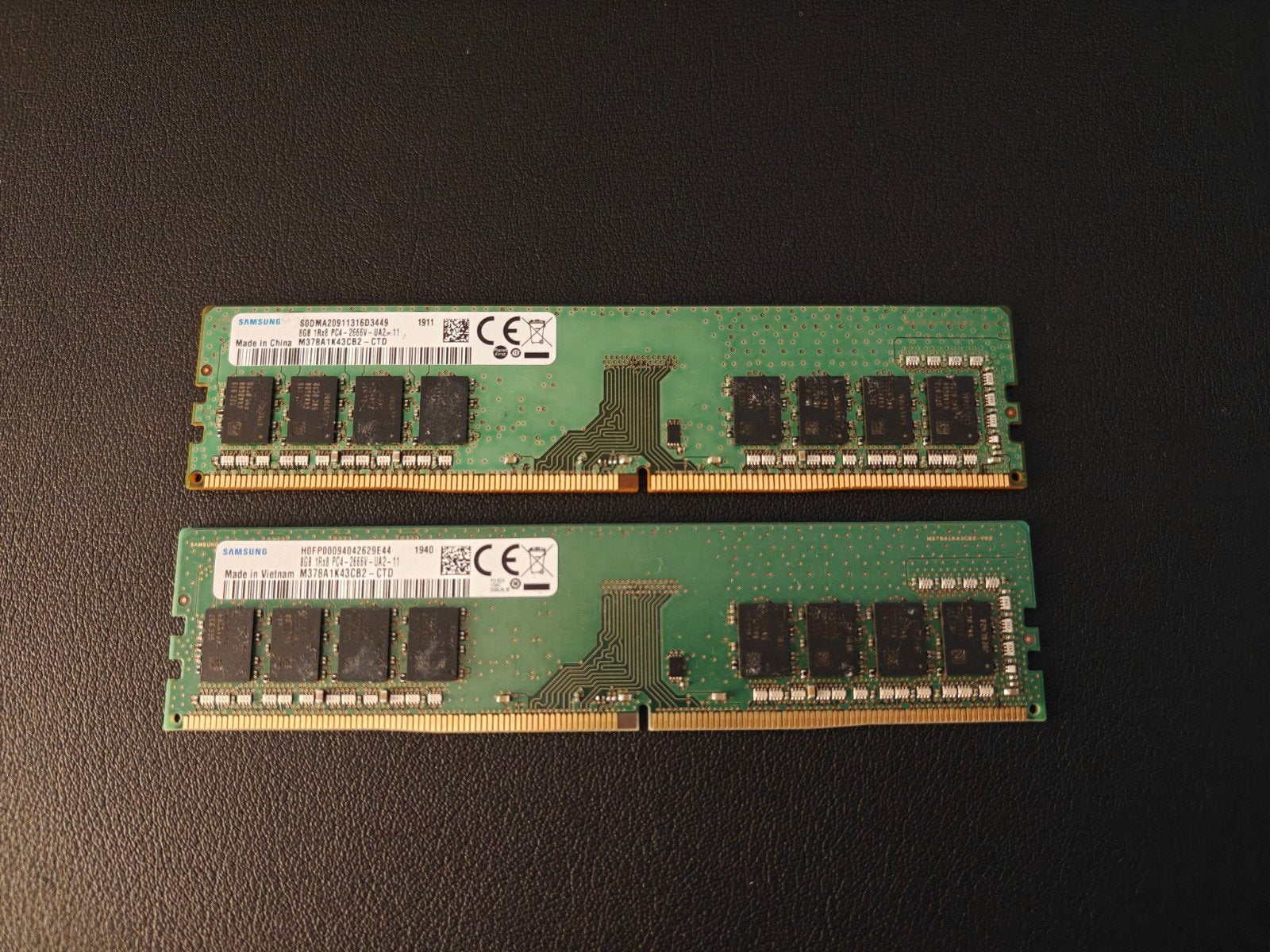 Samsung DDR4 RAM Geheugenmodules 16GB (2x8GB), Computers en Software, RAM geheugen, Ophalen, DDR4, Zo goed als nieuw, Desktop