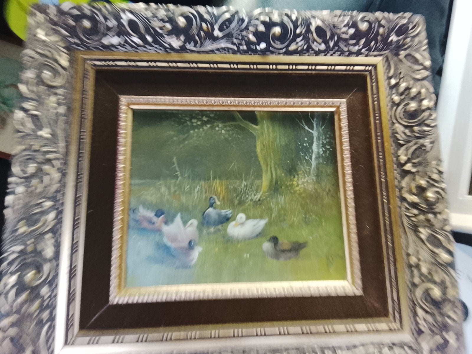 19e eeuws eiken schilderij, Ophalen of Verzenden