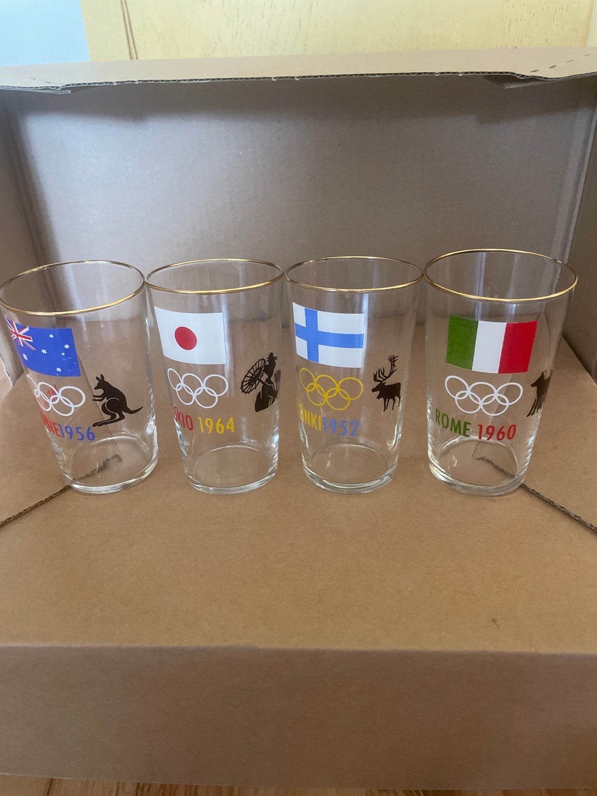 Olympische Spelen Glazen Set - Vintage, Verzamelen, Ophalen of Verzenden, Gebruikt