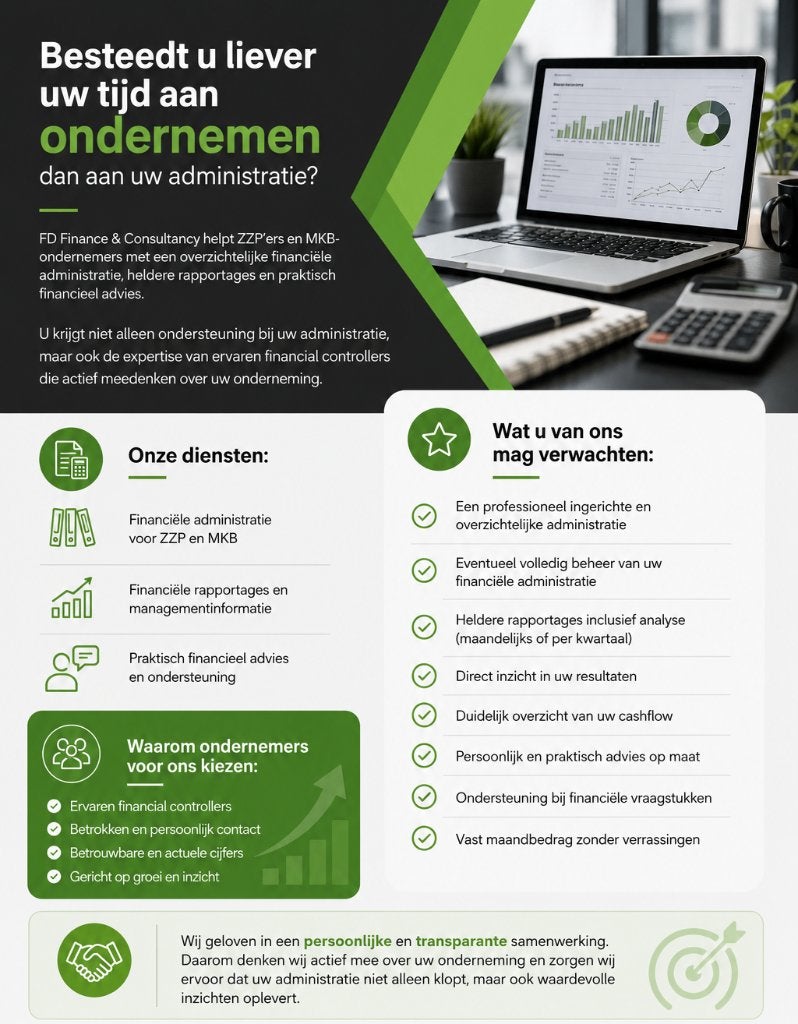 Grip op uw Cijfers | Boekhouding, Rapportages & Advies, Komt aan huis, Debiteurenbeheer