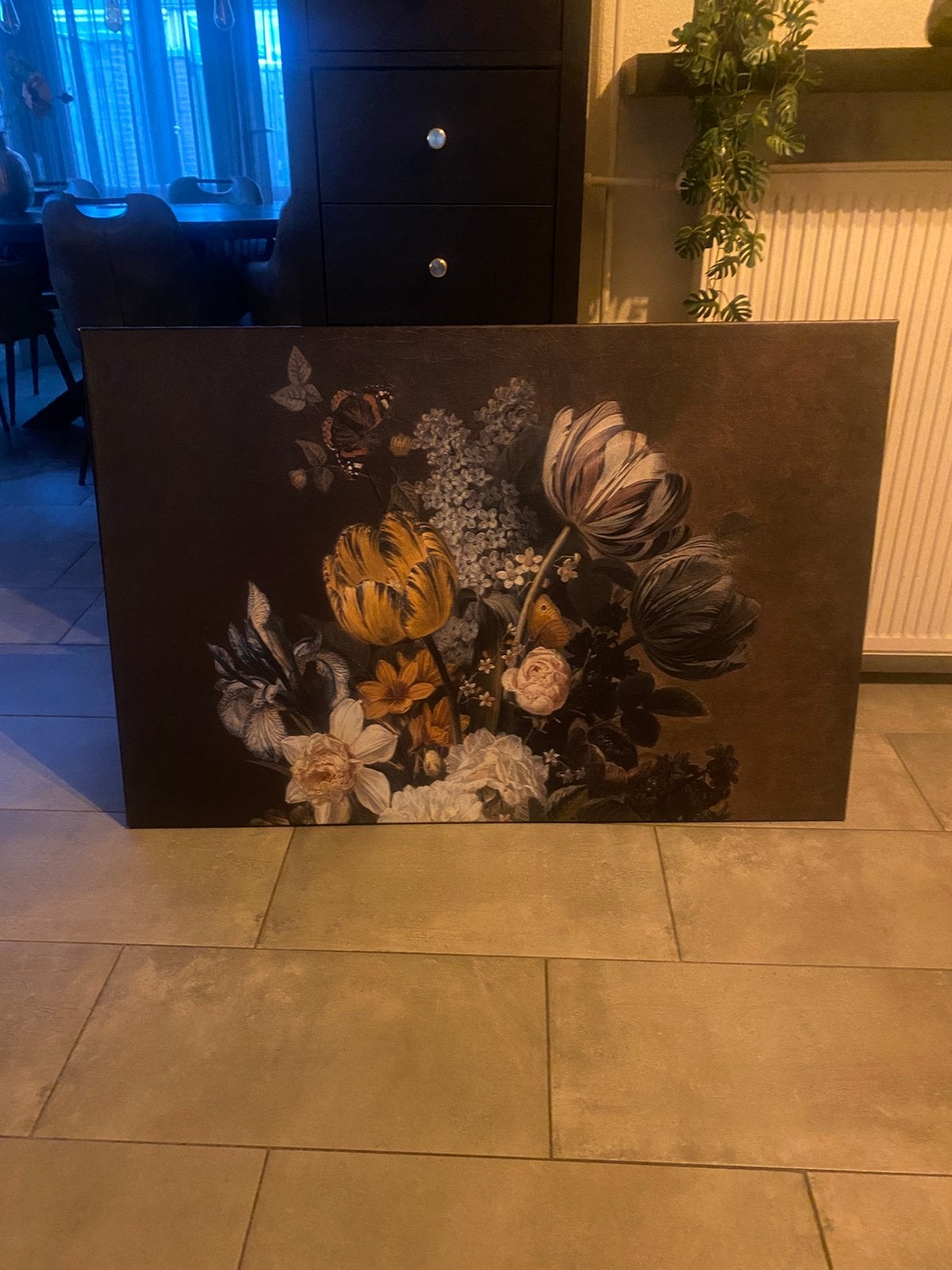 Bloemenschilderij, Huis en Inrichting, Woonaccessoires | Schilderijen, Tekeningen en Foto's, Ophalen, Zo goed als nieuw, Schilderij