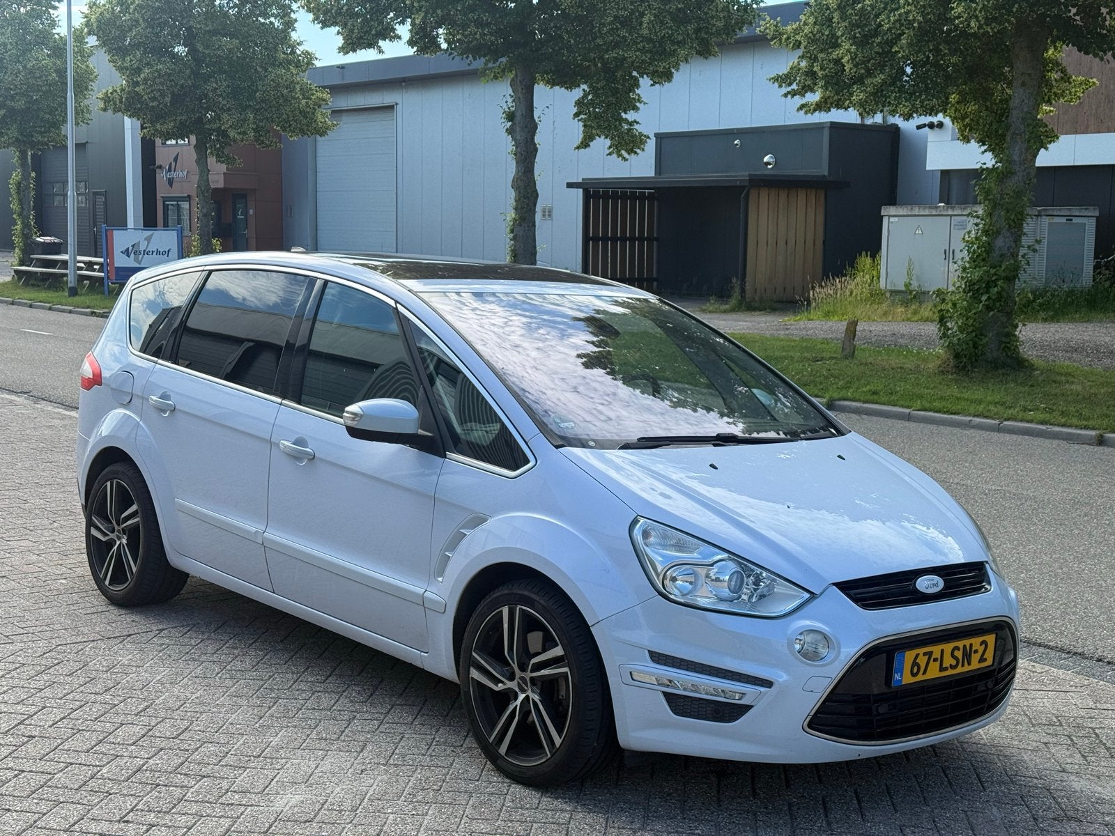 Ford S-Max 2.0 Stci 149KW Powershift 2010 Wit, Auto's, Ford, 1976 cc, 4 cilinders, 7 stoelen, Wit