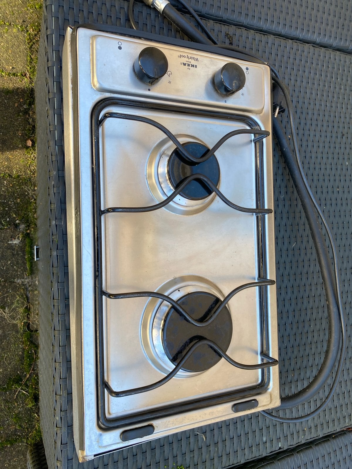 IKEA Whirlpool 2-pits gasfornuis, Gebruikt, Verzenden, 3 kookzones of minder, Gas