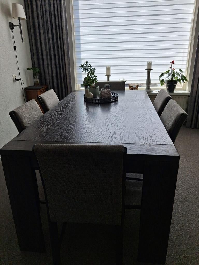 Eethoek tafel + 6 stoelen, Ophalen, 4 tot 6 stoelen