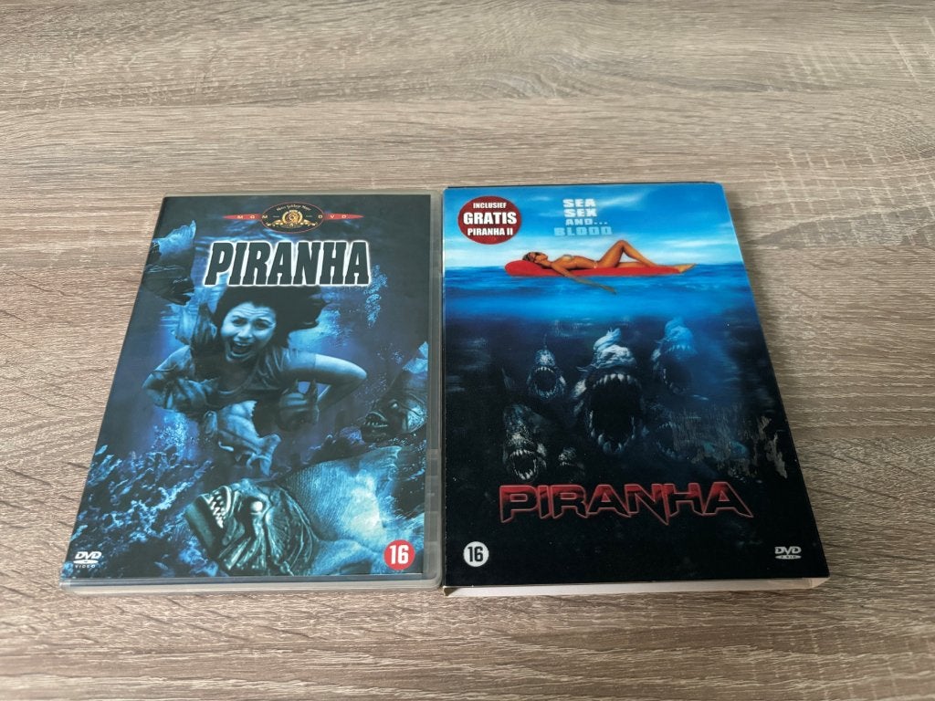 Dvd's Piranha + Piranha Remake (2010) + Piranha 2, Vanaf 16 jaar, Verzenden, Gebruikt, Monsters