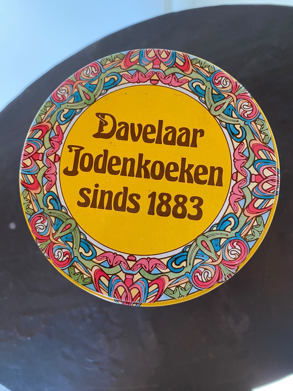 Unieke Davelaar Jodenkoeken voorraadbus met molen, Ophalen of Verzenden, Gebruikt, Koek(jes), Overige merken