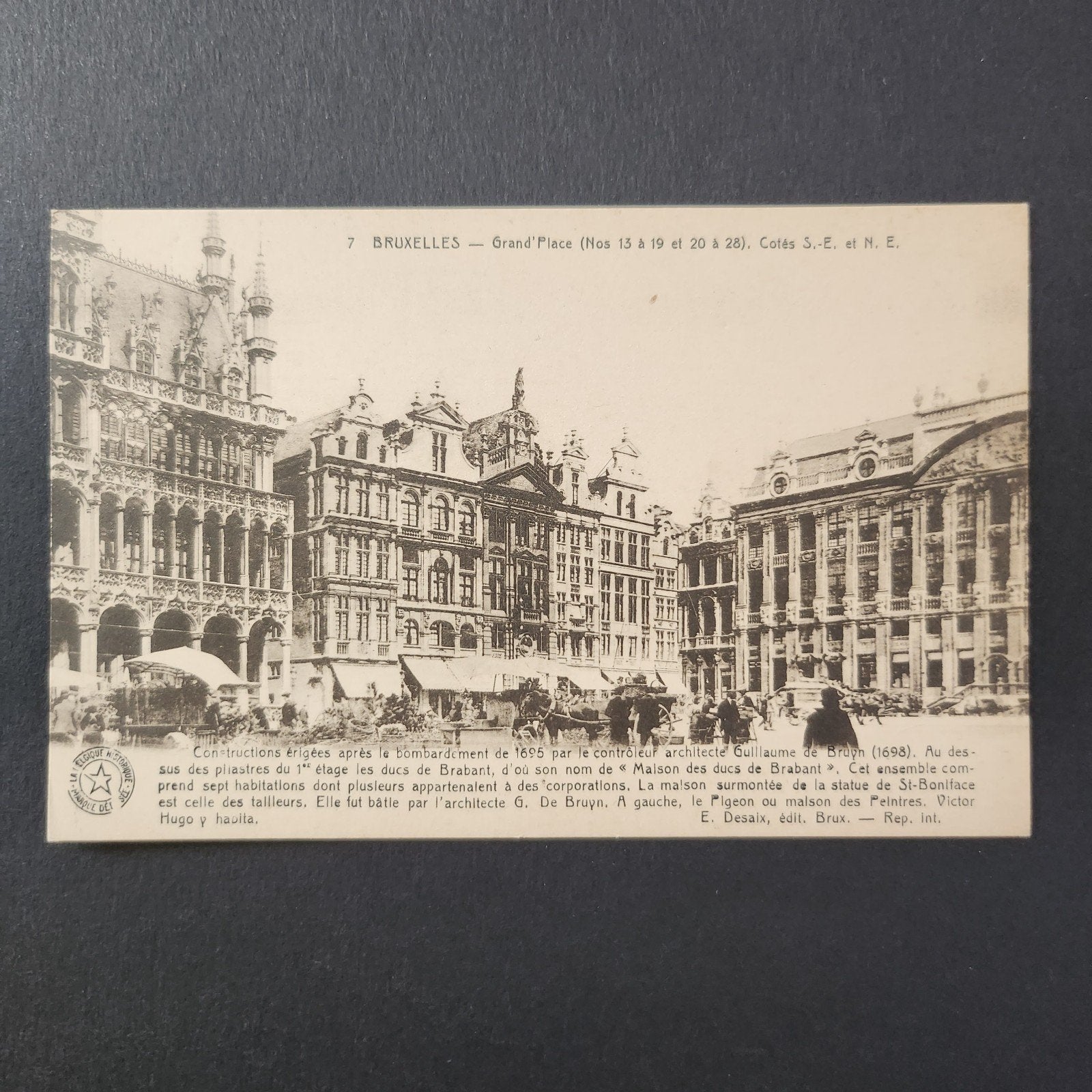 Oude Postkaart Brussel Grote Markt (Grand'Place), Verzamelen, Ophalen of Verzenden, Voor 1920, Ongelopen, Brussel (Gewest)