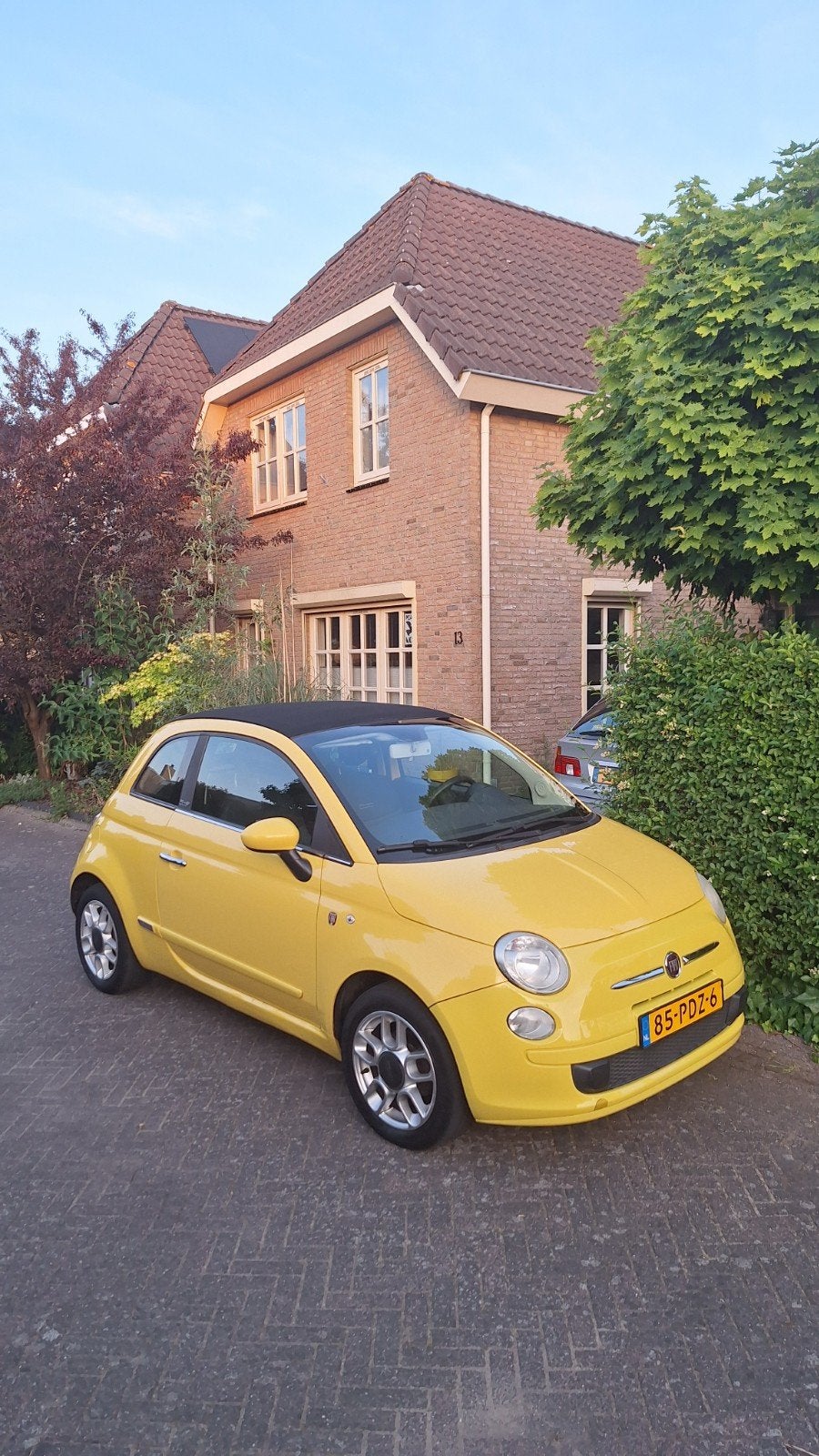 Fiat 500 1.2 AUT C 2011 Geel, Auto's, Stof, 4 cilinders, Grijs, Particulier