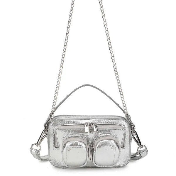 Nunoo Helena Recycled Cool Silver Bag, Sieraden, Tassen en Uiterlijk, Tassen | Damestassen, Ophalen, Nieuw, Schoudertasje