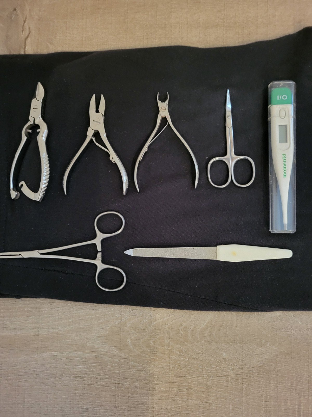 Manicure/Pedicure Set met Thermometer en Vijl, Ophalen of Verzenden