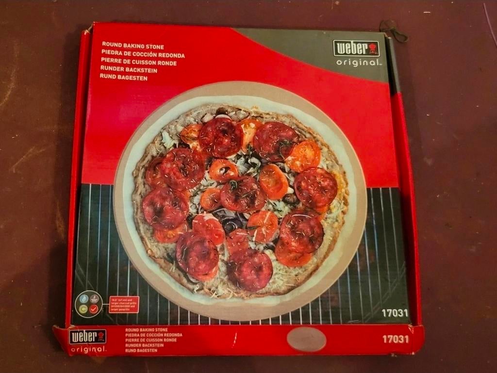 Pizzasteen Weber 47 cm, Tuin en Terras, Barbecue-accessoires, Ophalen of Verzenden, Gebruikt