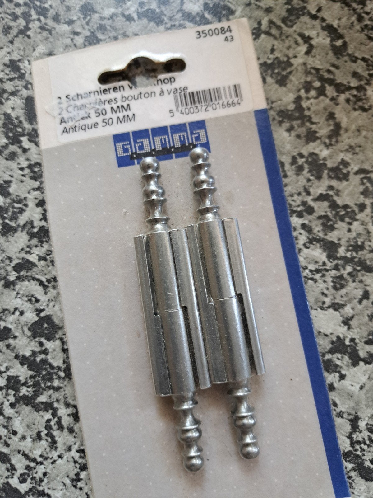 Gamma Scharnieren voor knop - Antiek 50 MM (2 stuks), Ophalen of Verzenden, Nieuw, Overige materialen, Scharnier