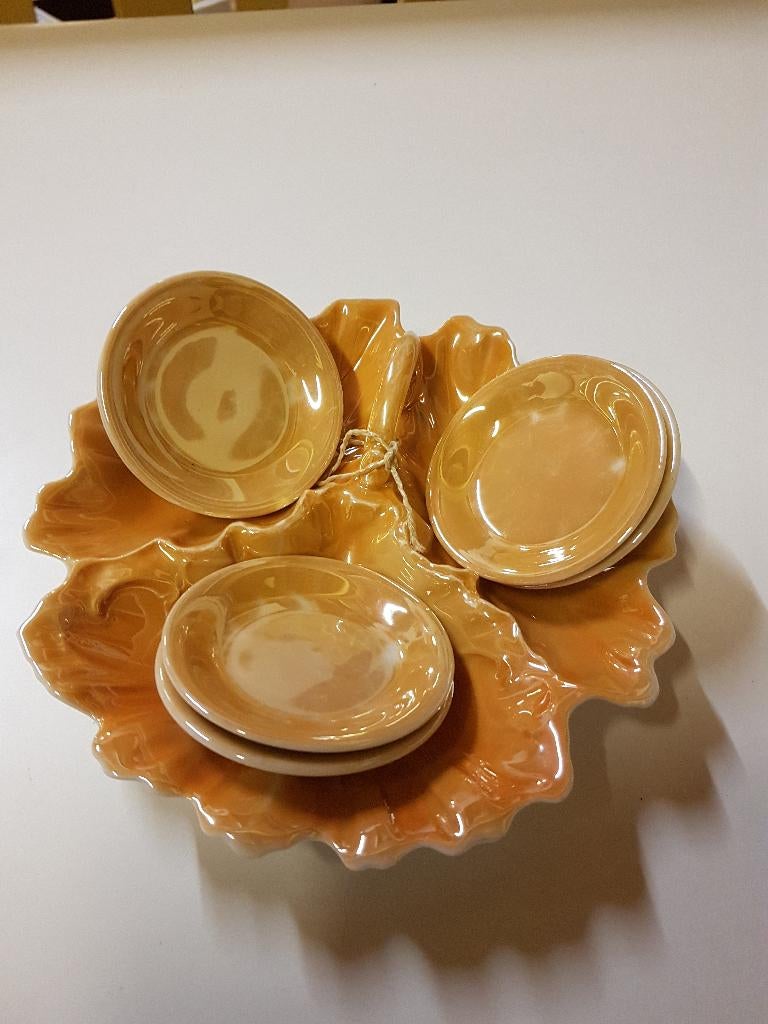 Petit Four set 7 delig Victoria Czechoslovakia, Ophalen of Verzenden