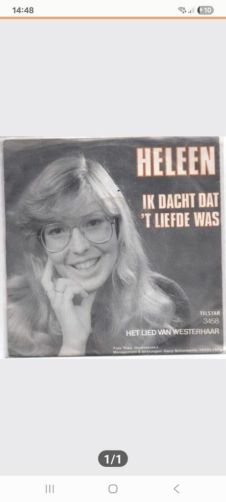 Zeldzame single Heleen - Ik Dacht Dat 't Liefde Was (1981), Cd's en Dvd's, Fotohoes, 7 inch, 1980 - 1989, Ophalen of Verzenden