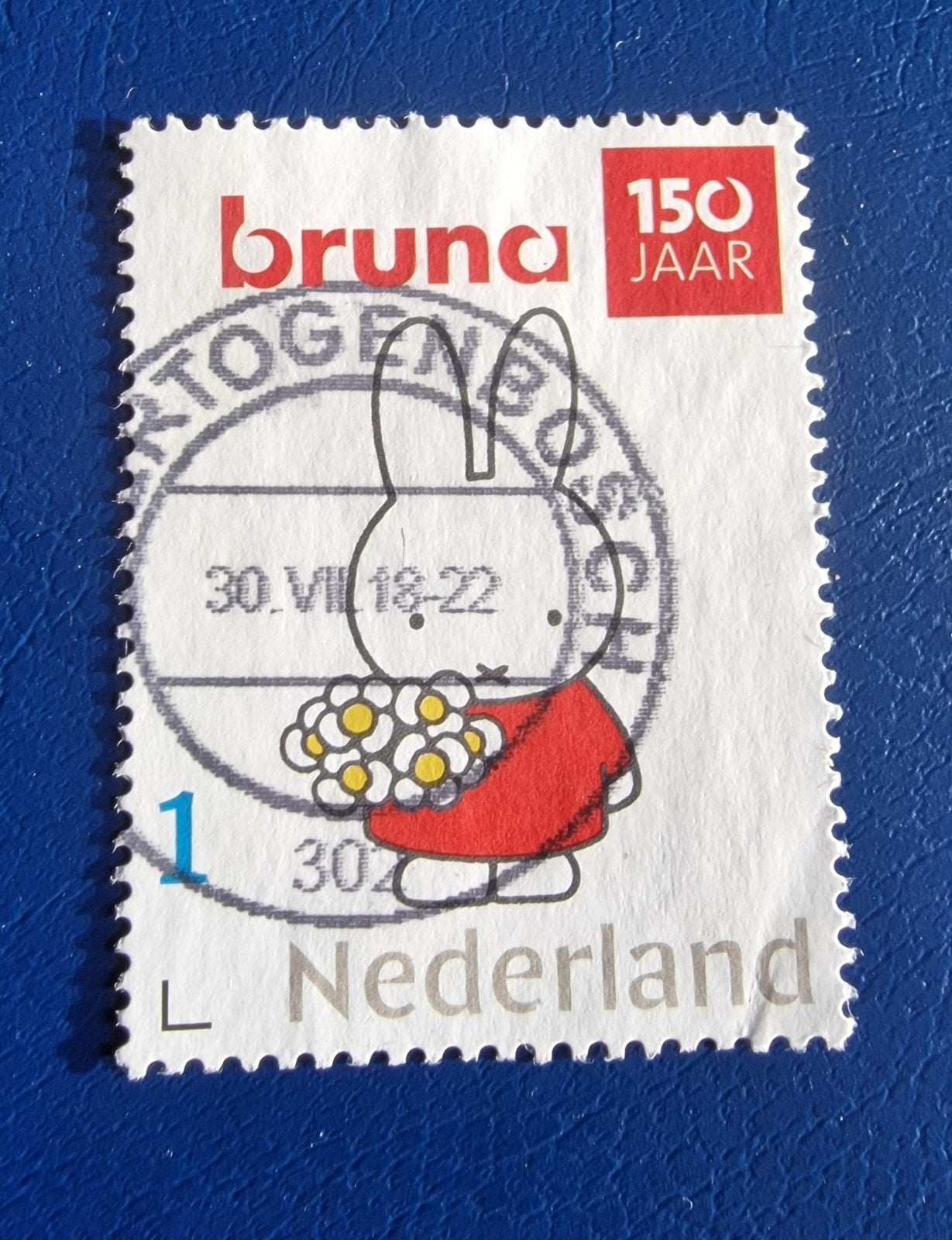 kv390  Bruna 150 Jaar Postzegel met Nijntje - Gestempeld, Postzegels en Munten, Postzegels | Nederland, Ophalen of Verzenden, Na 1940