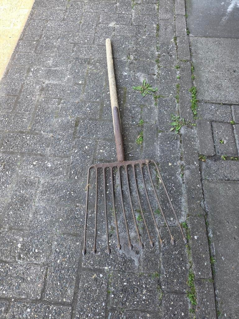 hooivork / mestvork met houten steel, Ophalen of Verzenden, Gebruikt, Vork, Onbekend