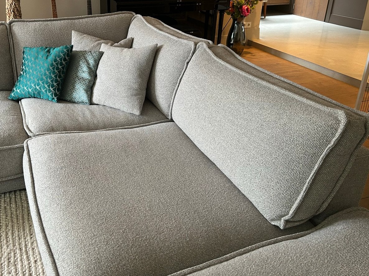 Bolia Noora Hoekbank Monza Grey-White - Zeer Nette Staat, Ophalen, 100 tot 125 cm, Tweepersoons, Zo goed als nieuw