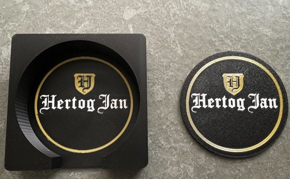 Onderzetters gepersonaliseerd eigen kleur, logo, (bier)merk, Glasonderzetter, Nieuw, Ophalen of Verzenden, Met houder
