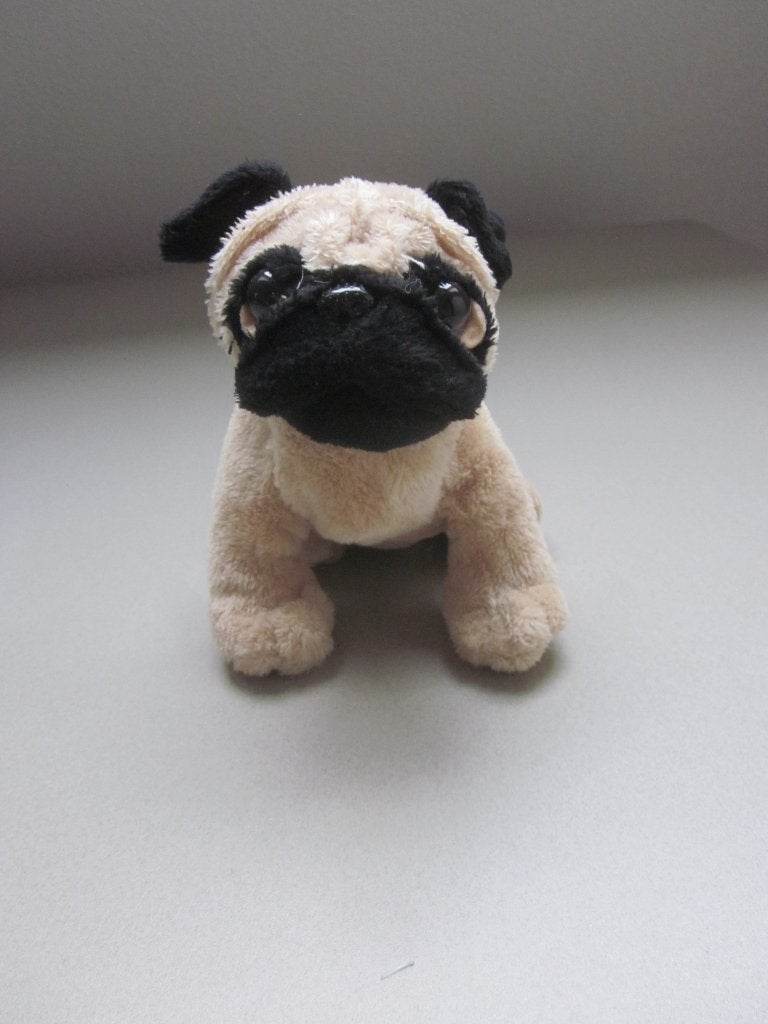 Mopshond/Franse bulldog knuffel met korrelvulling merk GANZ, Overige merken, Overige karakters, Korrelvulling, Nieuw