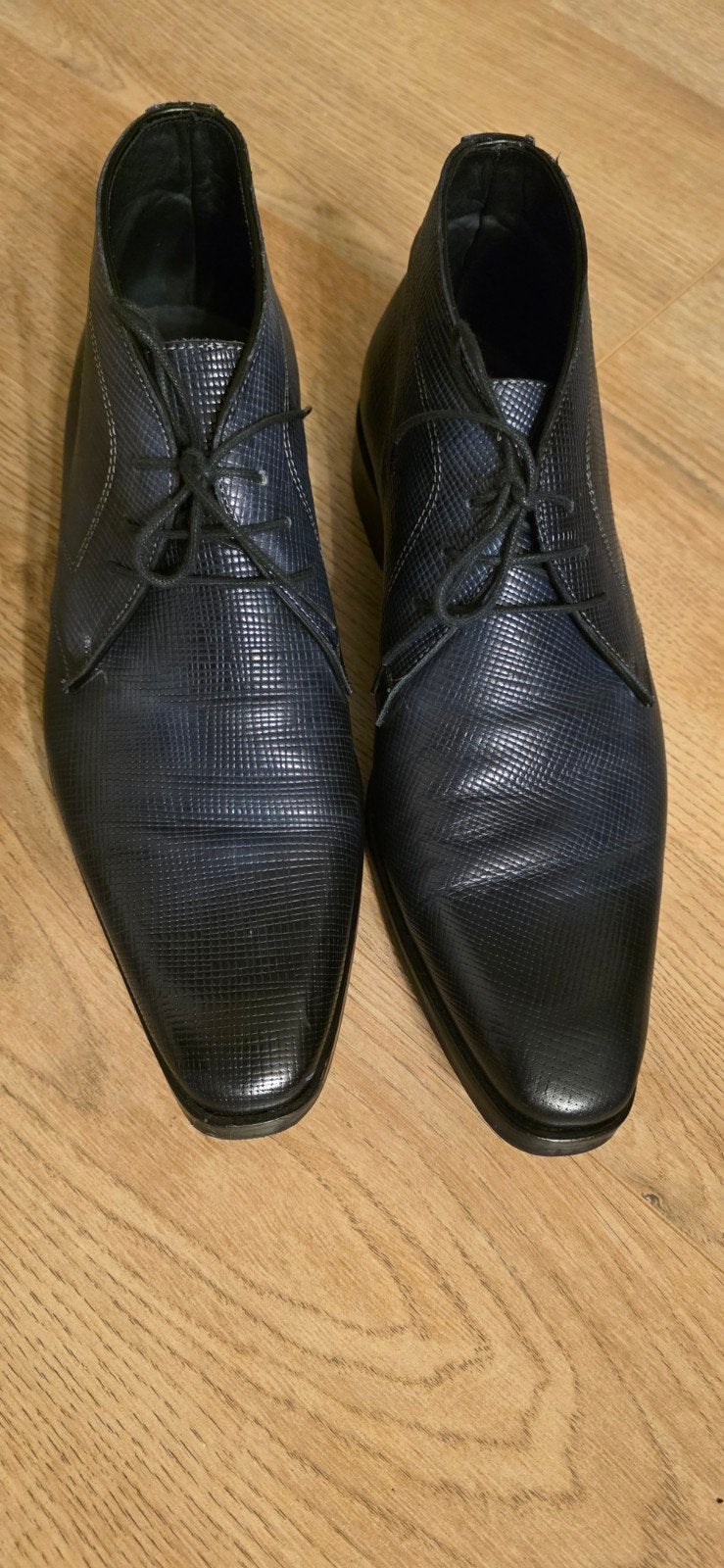 Manfield heren veterschoenen/enkellaarsjes 43 zgan, Kleding | Heren, Schoenen, Manfield, Blauw, Ophalen of Verzenden, Zo goed als nieuw