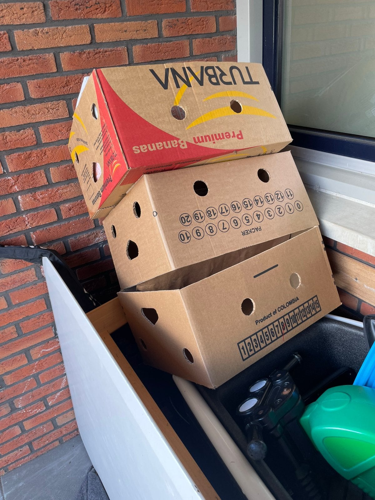 GRATIS bananendozen, Doe-het-zelf en Verbouw, Kratten en Dozen, Ophalen, Zo goed als nieuw, Doos, 35 tot 50 cm