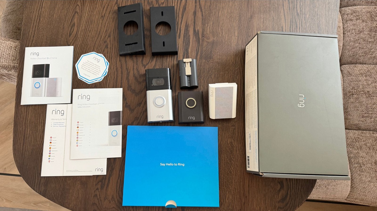 Ring Video Deurbel 3 Plus met Chime en batterij, Huis en Inrichting, Deurbellen, Ophalen of Verzenden, Bewegingsdetectiesensor