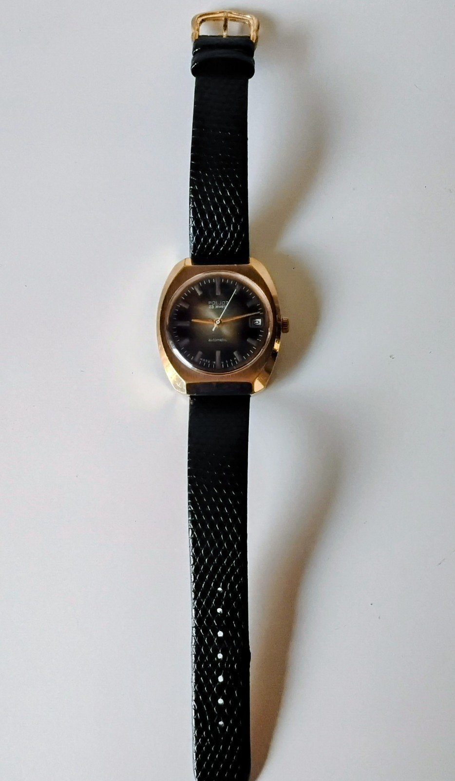 Vintage Poljot 23 Jewels Automatic Horloge - Made in USSR, Overige merken, Overige materialen, Polshorloge, Met bandje