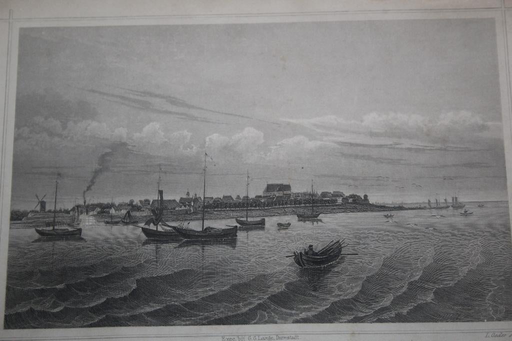 19e eeuwse ets (?) Harderwijk, Antiek en Kunst, Kunst | Etsen en Gravures, Ophalen of Verzenden