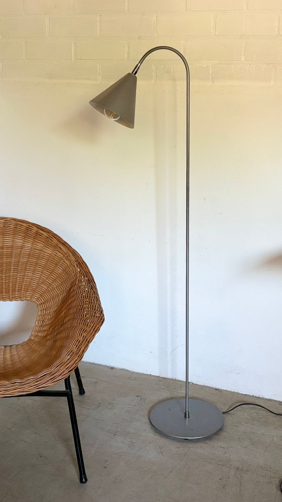 Vintage Vloerlamp, Huis en Inrichting, Ophalen, Gebruikt, Metaal, 100 tot 150 cm