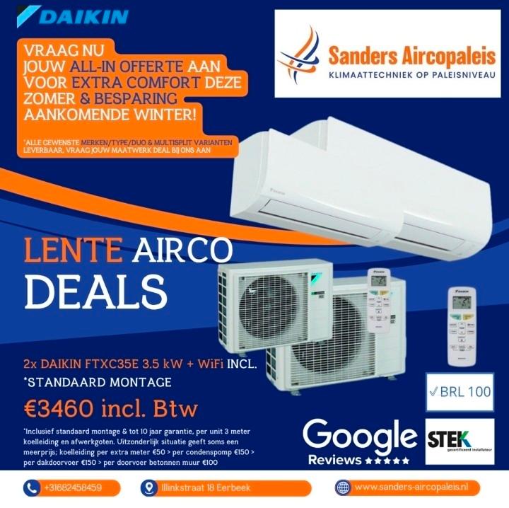 Airco systemen Daikin Mitsubishi Lg Montage binnen 2weken!!, Audio, Tv en Foto, Accu's en Batterijen, Ophalen of Verzenden, Nieuw